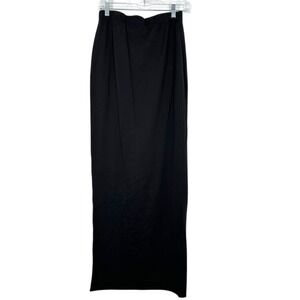 Naked Wardrobe Size Large Black Strapless Midi Dress Elegant Chic Classic NWOT